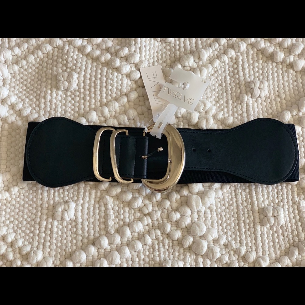 Black Chunky Waist Belt